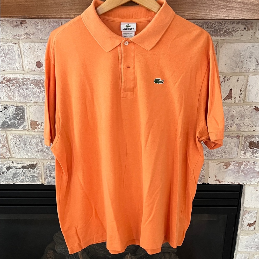 Lacoste Men's Polo Shirt in Bright Orange